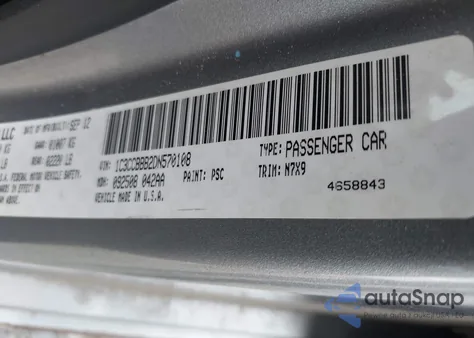 2013 Chrysler 200 Touring из США, поврежденный, VIN 1C3CCBBB2DN570108